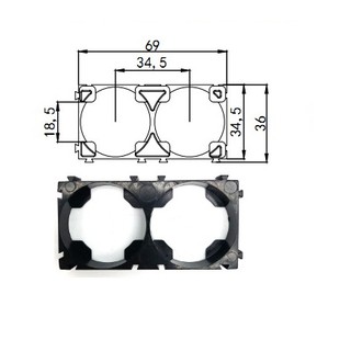 ภาพขนาดย่อของภาพหน้าปกสินค้า( เร็ว1วัน) 32650 Holder Bracket แบบ 2 ช่อง 3 ช่อง สำหรับล็อคแบตเตอรี่ 32650 LiFePO4 จากร้าน nungkungz บน Shopee