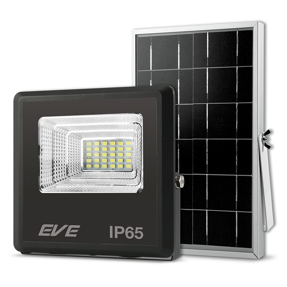 ไฟสปอทไลท์ภายนอก-สปอทไลท์-solar-cell-eve-10-วัตต์-สีดำ-โคมไฟภายนอก-โคมไฟ-หลอดไฟ-garden-lamp-580848-eve-aluminium-glass-m