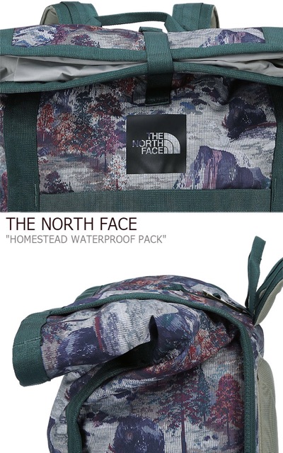 พร้อมส่ง-มือสอง-the-north-face-homestead-waterproof-backpack-darkest-spruce-yosemite-sofa-print-darkest-spruce