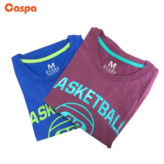 Caspa เสื้อยืดพิมพ์ลาย บาสเก็ตบอล สามารถใส่ได้ทั้งผู้ชายผู้หญิง เสื้อคอกลมแขนสั้นผ้าฝ้าย แฟชั่น วัยรุ่น - M1207