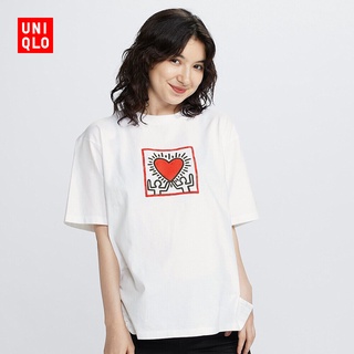 HH Uniqlo Women S (UT) Keith Haring เสื้อยืดพิมพ์ลาย (แขนสั้น) 424793 UNIQLO cotton