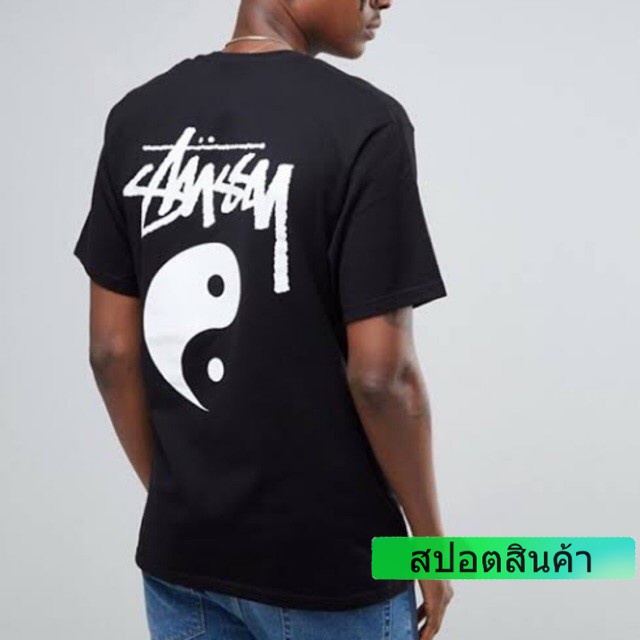 เสื้อยืดแฟชั่นผู้ชาย-stussy-yin-yang