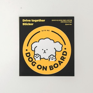 สินค้า Bite Me Dog on Board sticker สติ๊กเกอร์ติดรถยนต์