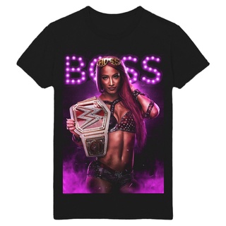 New product listing 100% cotton gildan tops Sasha Banks Boss INS In Lights Wrestling casual Mens gildan T-shirt Valenti