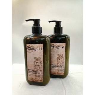 Dangello Keratin Shampoo ดิแองเจโล่ เคราติน แชมพูและครีมนวด 500 ml.