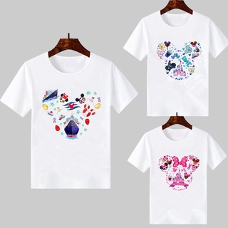 เสื้อยืด พิมพ์ลาย Mickey Minnie น่ารัก เหมาะกับของขวัญวันวาเลนไทน์ สําหรับเด็กผู้ชาย และเด็กผู้หญิง