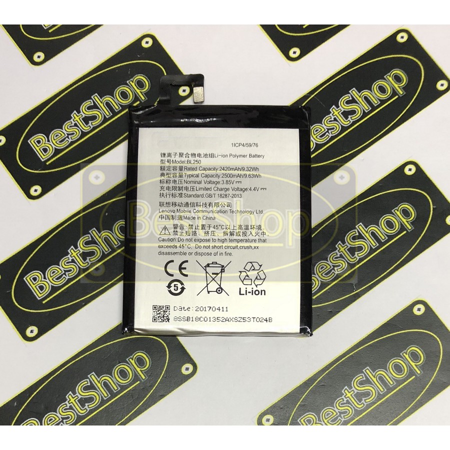 แบตเตอรี่ Lenovo Vibe S1 ,S1c50 ,S1a40 (BL250) | Shopee Thailand