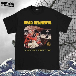 เสื้อยืด พิมพ์ลาย DEAD KENNEDYS TRUST GOD DEAD KENNEDYS | เสื้อยืดวงดนตรีS-5XL