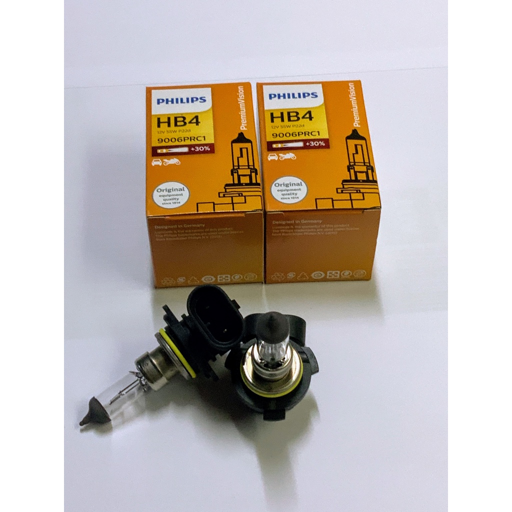 หลอดไฟหน้า-รถยนต์-hb4-30-12v-55w-p22d-premiumvision-หลอดไฟ-hb4-phillips-แท้-หลอดไฟ-9006-prc1-หลอดไฟหน้า-hb4