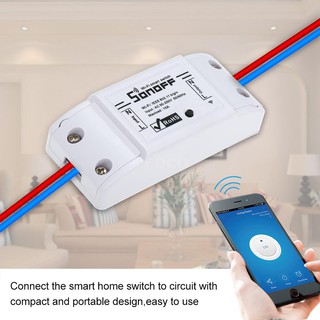 Ready Stock*SONOFF Basic Wifi Switch ทำงานร่วมกับ Alexa สำหรับ GoogleHome Timer 10A / 2200W สวิตช์ระยะไกลแบบไร้สายสำหรับ