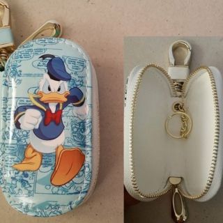 กระเป๋าเก็บกุญแจ รีโมท (หนัง) ลาย โดนัลดั๊ก Donald Duck ขนาด 4x8.5 ซม.