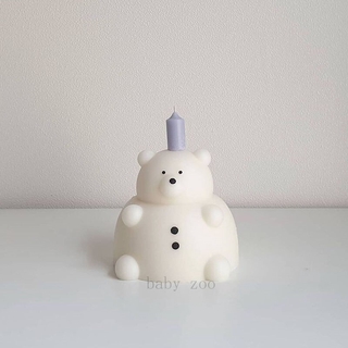 Cute fat bear silicone mold candle mold fancy candle making chocolate mousse cake fondant ice cream mold