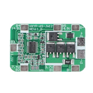 บอร์ดป้องกันแบตเตอรี่ลิเธียม PCB BMS 6S 14A 22.2V 18650 สําหรับ 18650