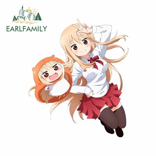 Earlfamily สติกเกอร์ ลายการ์ตูนอนิเมะ Umaru Chan กันน้ํา กันรอยขีดข่วน สําหรับติดตกแต่งกระจกรถยนต์ เซิร์ฟบอร์ด 13 ซม. x 10.7 ซม.