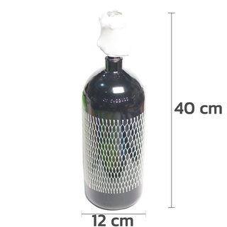 ถังคาร์บอนไดออกไซด์ CO2 เหล็กสีดำ ขนาด 4L ทรงเตี้ย , เรกกูเรเตอร์