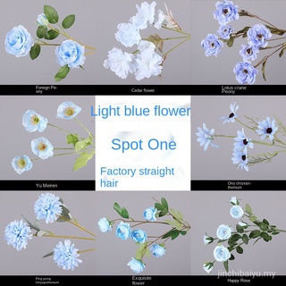 ดอกไม้ประดิษฐ์ สีฟ้าอ่อน สําหรับตกแต่งงานแต่งงาน พิธีแต่งงาน