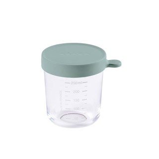 BEABA กระปุกแก้ว ฝาปิดสูญญากาศ conservative glass jar 250 ml - EUCALYPTUS GREEN