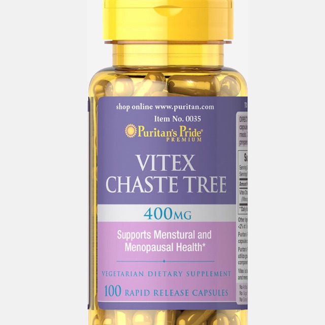 Product image Vitex Chaste Tree 400 mg  หรือทำหน้าที่ คล้ายๆ พริมโรส สมุนไพรแผนโบราณสำหรับผู้หญิงช่วยในการปรับสมดุลฮอร์โมนเพศหญิง