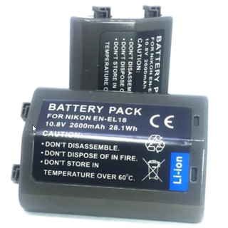 (แพ็คคู่ 2 ชิ้น)แบตเตอร์รี่กล้อง Nikon Digital Camera Battery รุ่น EN-EL18