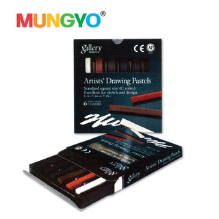 MUNGYO สีชอล์ค 6 สี (SET 6 ASST COL DRAWING PASTEL)