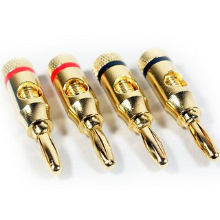 ภาพหน้าปกสินค้า4mm Speaker Banana Plug Audio Jack Cable Connector Adapter 4PCS ที่เกี่ยวข้อง