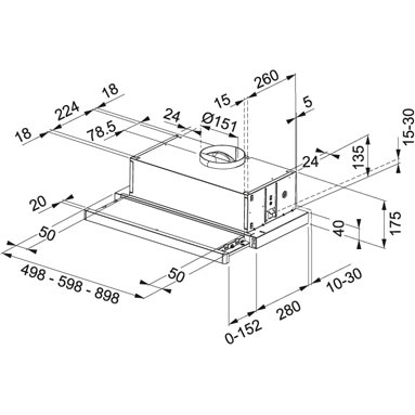 franke-เครื่องดูดควันแบบสลิมไลน์ขนาด-60-ซม-รุ่น-ftc-632l-gr-xs-แถมแผ่นคาร์บอน