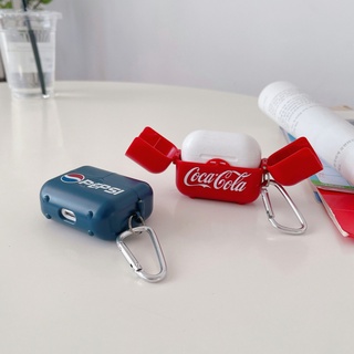 เคสหูฟังบลูทูธไร้สาย PC แบบแข็ง ลาย Coca Cola Pepsi หรูหรา สําหรับ Apple AirPods Pro 1 2 3