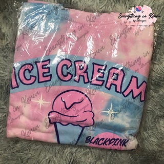 🖤 เสื้อ blackpink ของแท้ 💖 พร้อมส่ง ทันที❗️ เสื้อ  BlackpinK เสื้อสเวตเตอร์ ICE CREAM CREWNECK PULLOVER ; size L