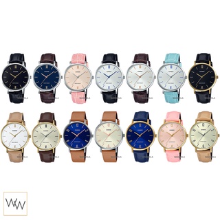 ราคาของแท้ นาฬิกาข้อมือ Casio ผู้หญิง รุ่น LTP-VT01 สายหนัง