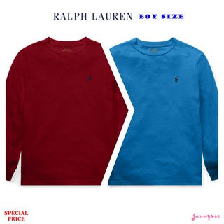 RALPH LAUREN COTTON JERSEY CREWNECK T-SHIRT (BOYS SIZE 8-20 YEARS)