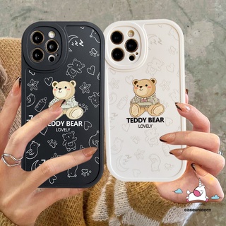 สินค้า เคสป้องกันโทรศัพท์มือถือ แบบนิ่ม ลายการ์ตูนหมี กันกระแทก สําหรับ iPhone 11 6 6s 7 8 Plus 14 13 12 Pro Max XR X XS Max SE 2020 11Pro Max
