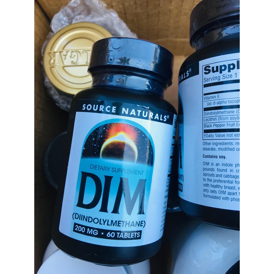 DIM 200 mg 60 Tablets (Source Naturals) Diindolylmethane with BioPerine ...