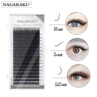 สินค้า NAGARAKU ขนตาปลอม ธรรมชาติ N L LC ขนาด 7-15 มม.