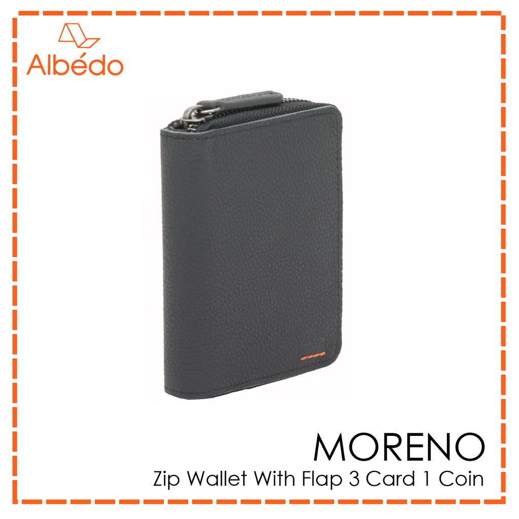 albedo-moreno-zip-wallet-with-flap-3-card-1-coin-กระเป๋าสตางค์-กระเป๋าใส่เหรียญ-กระเป๋าใส่บัตร-รุ่น-moreno-mn01499