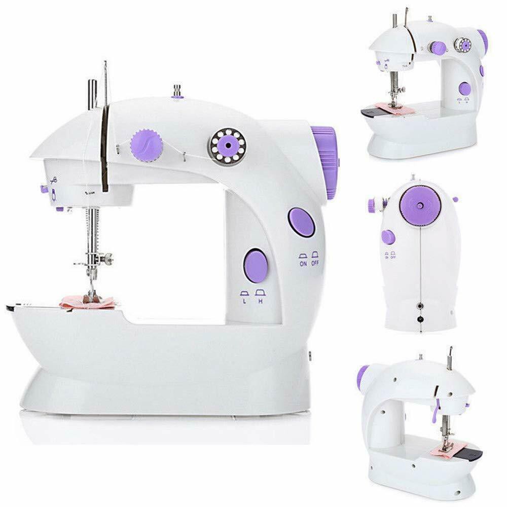 ภาพสินค้าจักรเย็บผ้า Mini Sewing Machine จักรเย็บผ้าขนาดเล็ก จักรเย็บผ้าพกพา จักรเย็บผ้าไฟฟ้า ขนาดพกพา (สีม่วง) จากร้าน cncomputer บน Shopee ภาพที่ 1