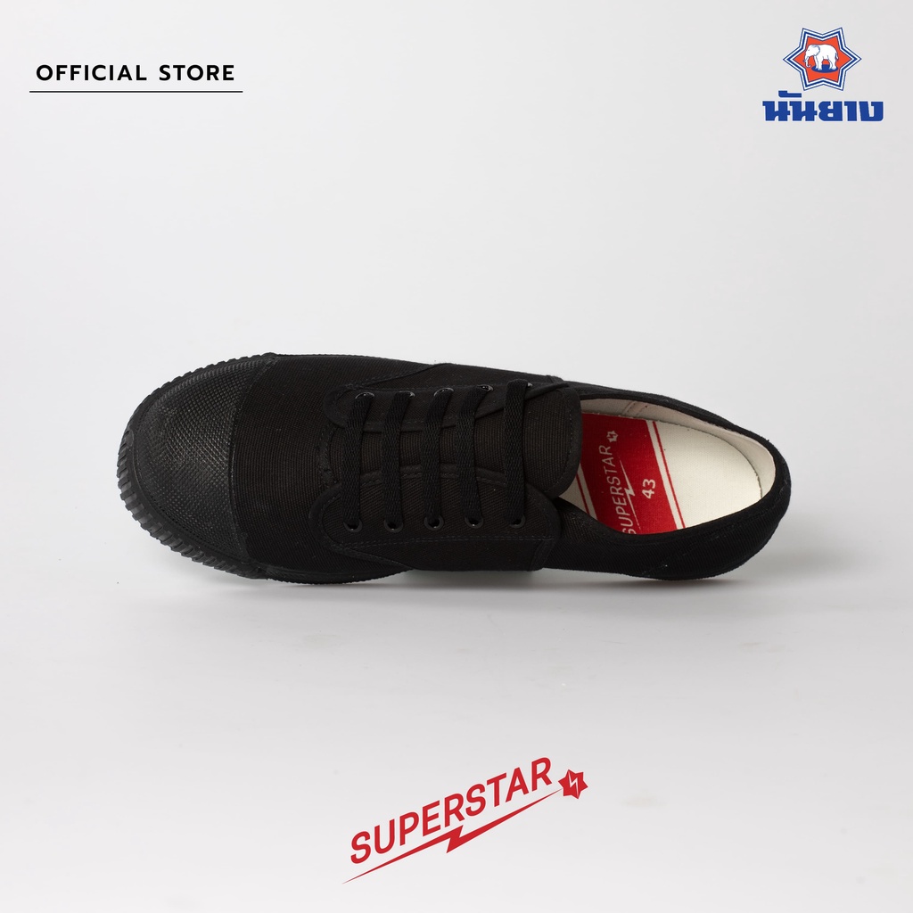ราคาและรีวิวNanyang รองเท้าผ้าใบ รุ่น Superstar สีดำ (Black)