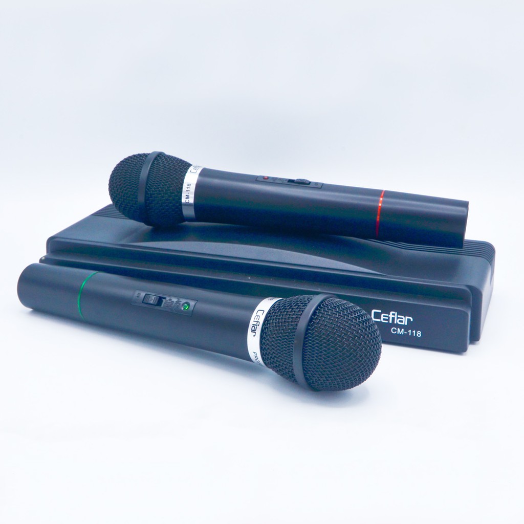 ไมโครโฟนไร้สาย ยี่ห้อ CEFLAR รุ่น cm118 | Shopee Thailand