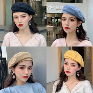 สินค้า หมวกเบเรต์ แปดเหลี่ยม หมวกจิตรกร ญี่ปุ่นย้อนยุค สไตล์เกาหลี ฤดูใบไม้ร่วงและฤดูหนาว สำหรับหญิง