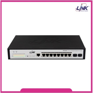 Link 8-Port L2 Managed GIGABIT PoE SWITCH (AC 70W); 8 GE (PoE) + 2 SFP (GE) SKU : PSG-5008