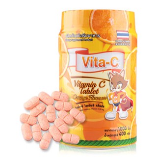 รูปภาพขนาดย่อของVita-C วิตามินซีอม1000เม็ด/ขวด​ VITAMIN C 25MG T.MANมีหลายรสให้เลือก 1000 เม็ด/ขวด​ (รสส้ม)ลองเช็คราคา