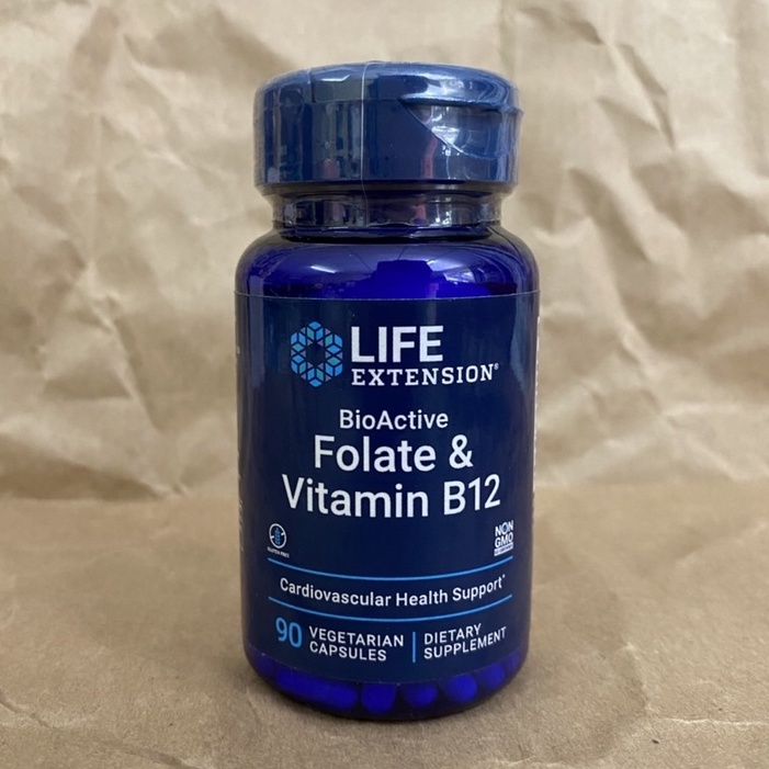 ของแท้* Life Extension, BioActive Folate & Vitamin B12, 90 Vegetarian ...