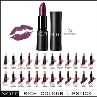 NOTE COSMETICS ULTRA RICH COLOR LIPSTICK 24 BLACK VIOLET