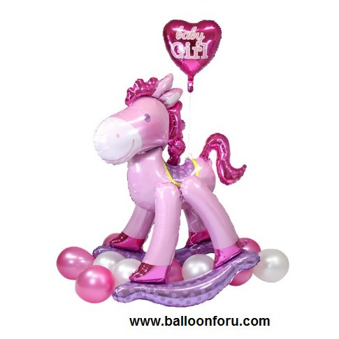 pink-rocking-horse-airwalker-balloon-ขนาด-58-127cm