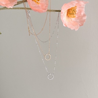 (โค้ด X8SFXJ ลด 20%) A.piece  สร้อยเงินแท้ [all silver 925] Shinning moon necklace