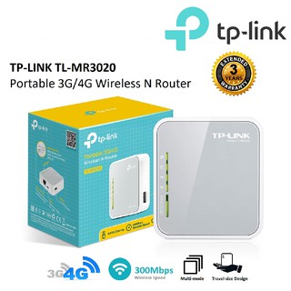 ภาพขนาดย่อของภาพหน้าปกสินค้าโปรแรง12.12 TP-LINK (TL-MR3020) 3G / 4G Router Wireless N150 Portable จากร้าน hardware_corner บน Shopee