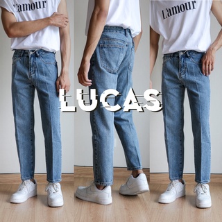 [สินค้าขายดี] LUCAS Jeans ยีนส์ขากระบอกเล็ก สไตล์เกาหลี