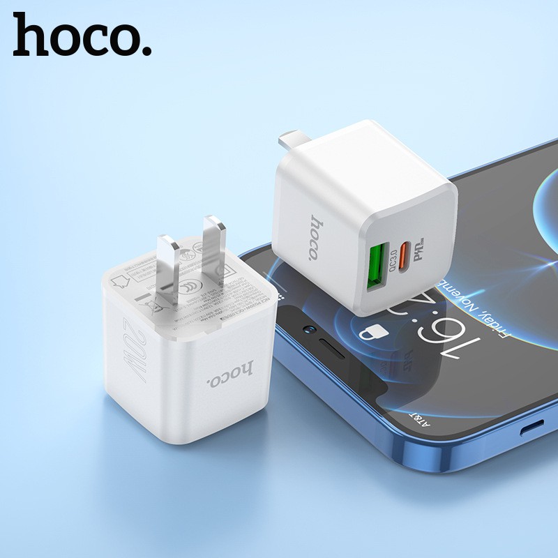 hao-เย็น-hoco-nc2ชาร์จโทรศัพท์มือถือ-ความปลอดภัยค่าใช้จ่ายได้อย่างรวดเร็ว-pd20wชาร์จqc3-0หัวชาร์จแฟลชชาร์จไฟได้