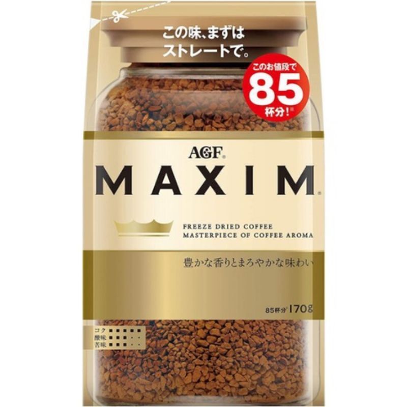 ภาพหน้าปกสินค้าพร้อมส่ง กาแฟ AGF MAXIM Refill 170g/120g และแบบขวดแก้ว 80g กาแฟแม็กซิม สีทอง น้ำเงิน ดำ ขาว จากร้าน phingkung บน Shopee