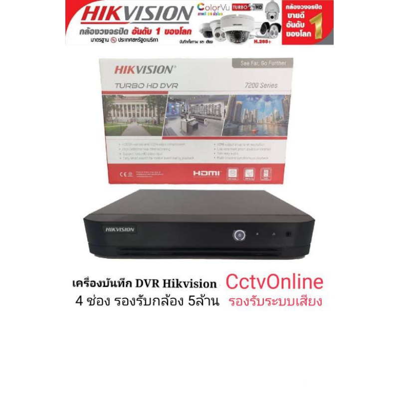 เครื่องบันทึกdvrhikvision4ช่องรองรับ5ระบบ