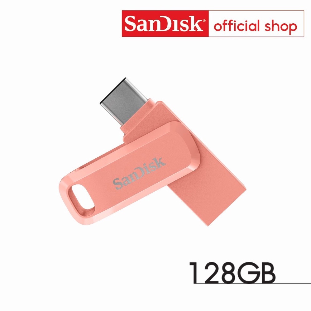 ภาพหน้าปกสินค้าSanDisk Ultra Dual Drive Go USB Type-C 128GB Peach (SDDDC3-128G-G46PC, สีพีช)